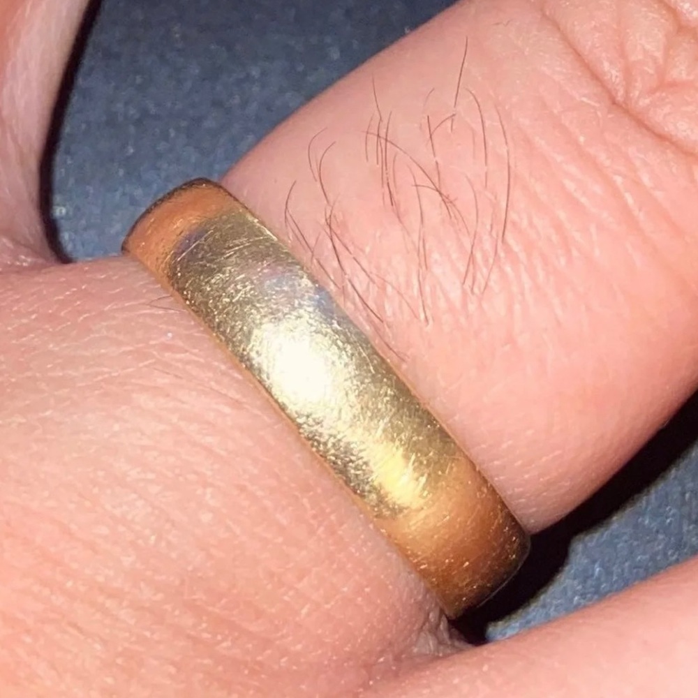 14k Real Gold stamped stackable band Size 10, 5MM Thick Heavy Jewelry